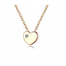 Seo Yeon Bezel Diamond Necklace 14K Rose Gold 