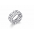 Garland Eternity Diamond Ring 18K White Gold