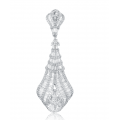 Crown Diamond Drop Earring 18k White Gold
