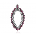 Botany Ruby Diamond Earring 18K Black Gold 