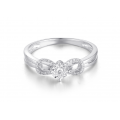 Spire Illusion Diamond Ring 18K White Gold