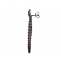 Botany Ruby Diamond Earring 18K Black Gold 