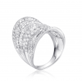 Symmetrical Diamond Ring 18K White Gold 