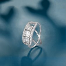 Cassiues Diamond Ring 18k White Gold