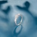 Gins Diamond Ring 18K White Gold