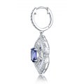 Tella Prong Tanzanite Diamond Earring 18K White Gold