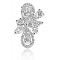 Blomst Channel Diamond Earring 18k White Gold