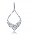 Gorda Prong Diamond Pendant 18K White Gold 