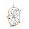 Delta Prong Diamond Pendant 18K Rose Gold 