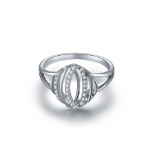 Scarlet Prong Diamond Ring 18K White Gold 