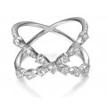 Faye Shared Prong Diamond Ring 18K White Gold 