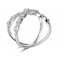 Faye Shared Prong Diamond Ring 18K White Gold 