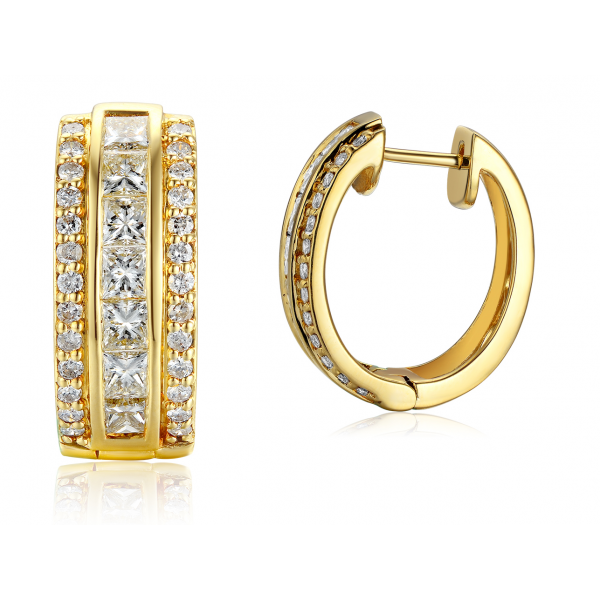 August Prong Diamond Earring 18K White Gold 