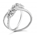 Tasia Channel Diamond Ring 18K White Gold 
