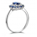 Wilma Kyanite Diamond Ring 18K White Gold