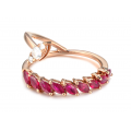 Petra Ruby Diamond Ring 18K Rose Gold 