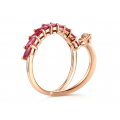 Petra Ruby Diamond Ring 18K Rose Gold 