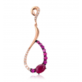 Ziva Ruby Diamond Pendant 18K Rose Gold 