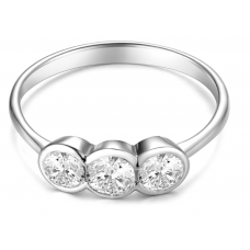 Alexys Bezel Diamond Ring 18K White Gold 