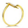 Calix Channel Diamond Ring 18K Yellow Gold 