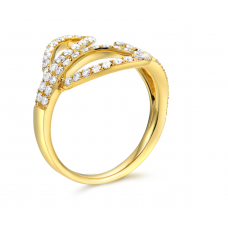 Cailey Channel Diamond Ring 18K Yellow Gold 