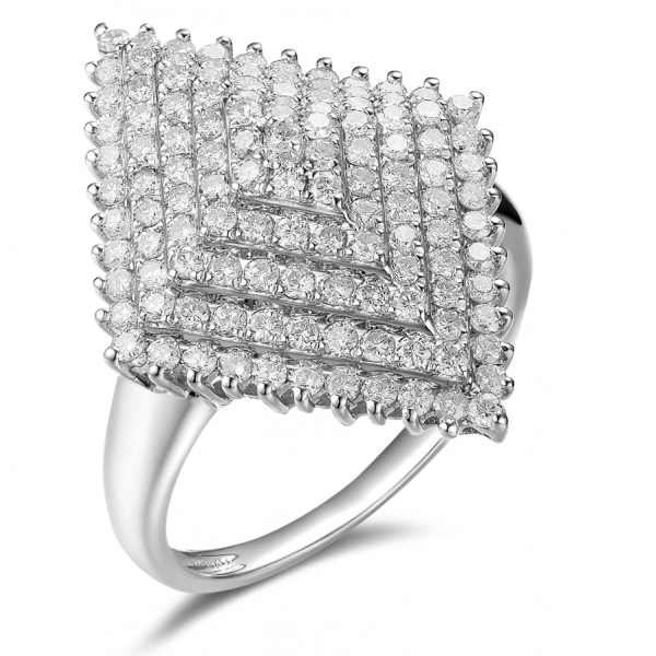 Celena Prong Diamond Ring 18K White Gold 
