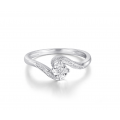 Pinnacle Illusion Diamond Ring 18K White Gold