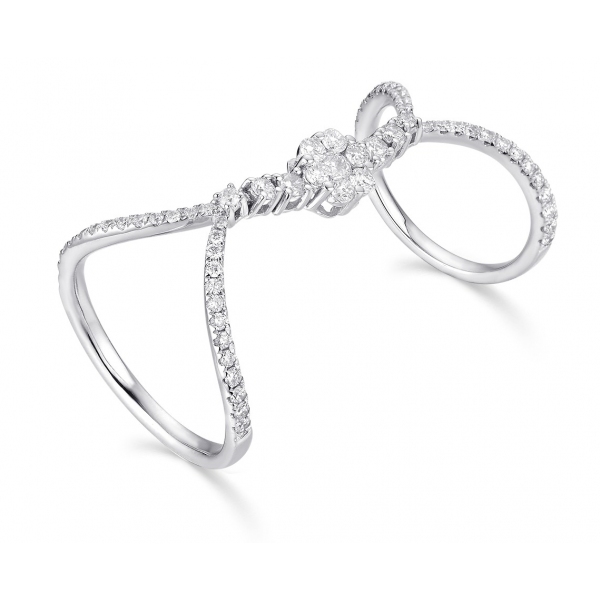Cluster Micropave Diamond Ring 18K White