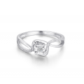 Plasma Illusion Diamond Ring 18K White Gold