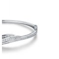 Curvy Diamond Bangle 18K White Gold 