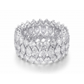 Garland Eternity Diamond Ring 18K White Gold