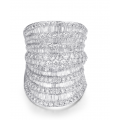 Symmetrical Diamond Ring 18K White Gold 