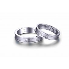 Besky Diamond Wedding Ring 18K White Gold(Pair)
