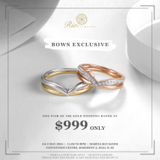Yoren Diamond Wedding Ring in 18K White and Yellow Gold (Pair)