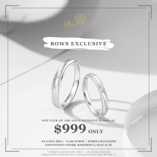 Dak-Ho Diamond Wedding Ring in 18K White Gold (Pair)