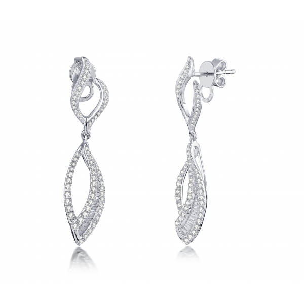 Wylie Prong Diamond Earring 18K White Gold 