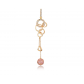 Lyle Pink Sapphire Diamond Earring 18K Rose Gold