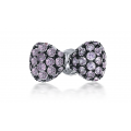 Cosette Pink Sapphire Diamond Earring 18K Black Gold 