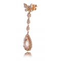 Blaire Morganite Diamond Earring 18K Rose Gold