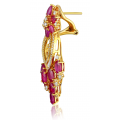 Caillie Ruby Diamond Earring 18K Yellow Gold 