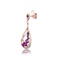 Brama Ruby Diamond Earring 18K Rose Gold 