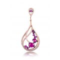 Brama Ruby Diamond Earring 18K Rose Gold 