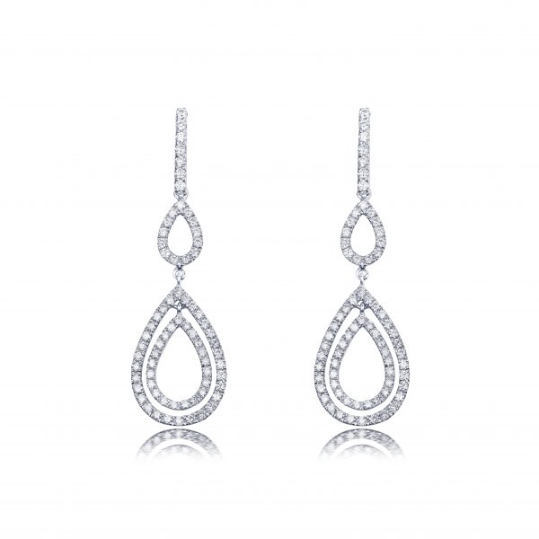 Goteo Diamond Earring 18K White Gold 