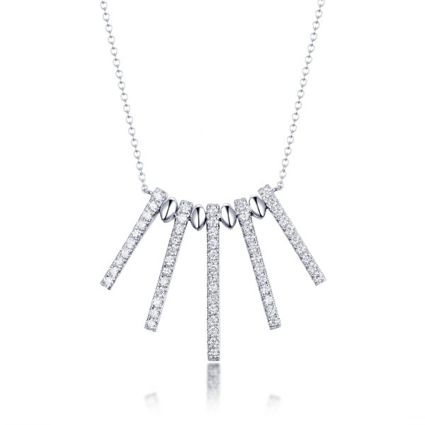 Tesley Diamond Necklace 18K White Gold