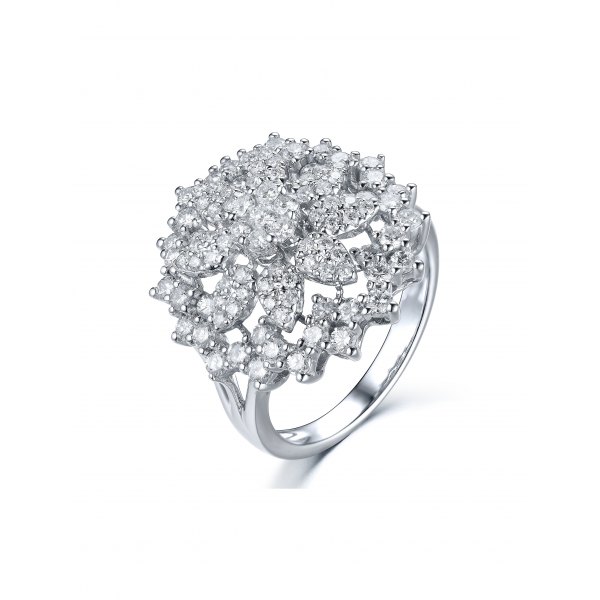 Dolce Diamond Ring 18K White Gold