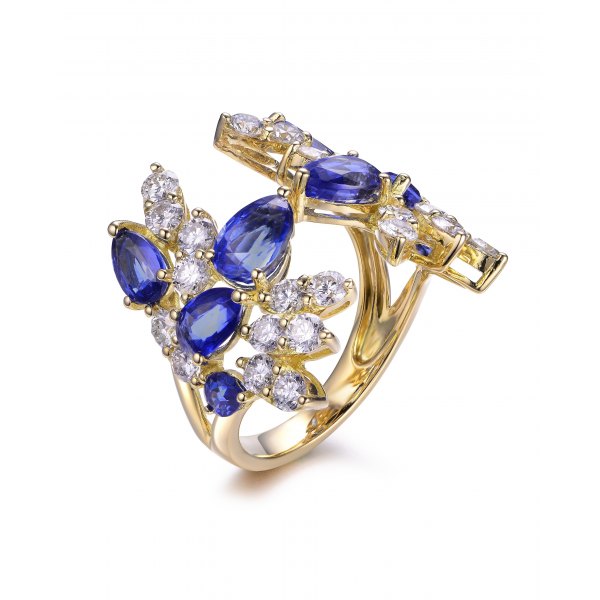 Proteger Kynite Diamond Ring 18K Yellow Gold
