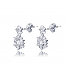 Perrie Diamond Earrings 18K White Gold