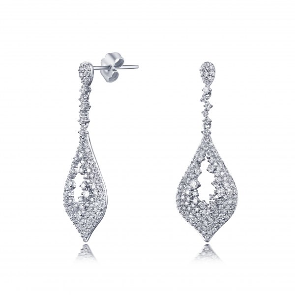 Flittern Diamond Earring 18K White Gold 