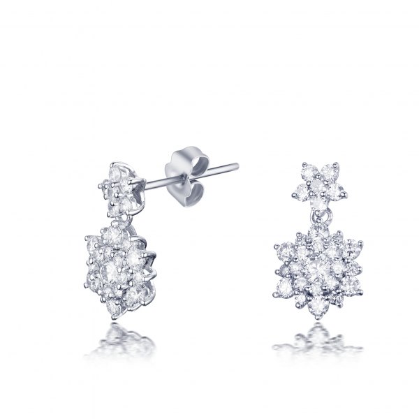 Perrie Diamond Earrings 18K White Gold