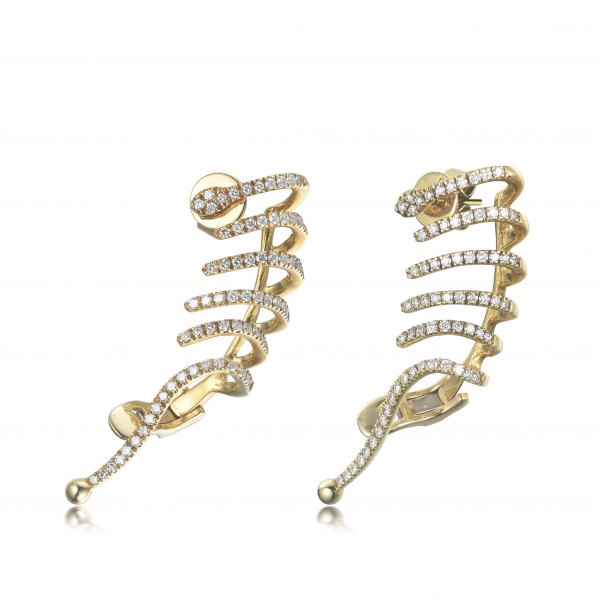 Rilez Diamond Earring 18K Yellow Gold